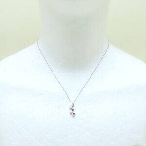 TIFFANY Bubble Necklace Pink Sapphire Diamond Platinum